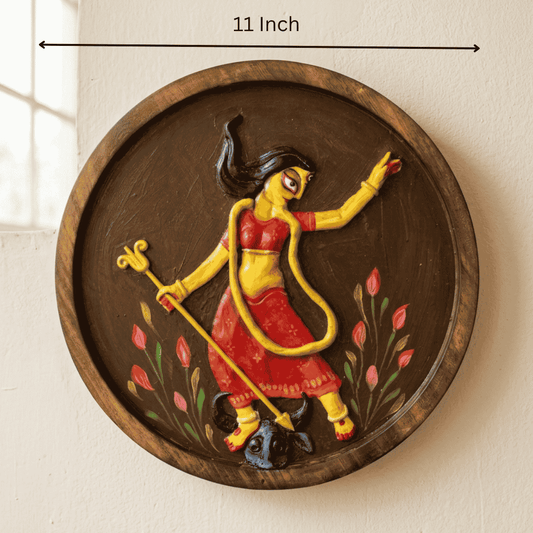3D Wooden Wall Hanging Decor Maa Durga