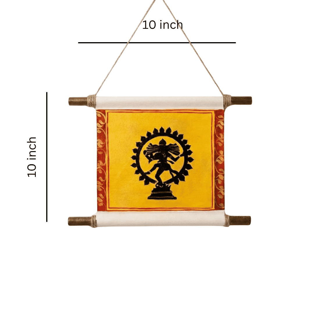 Hand painted Wall Canvas Scroll Hanging – Natraj Painting Wall Decor