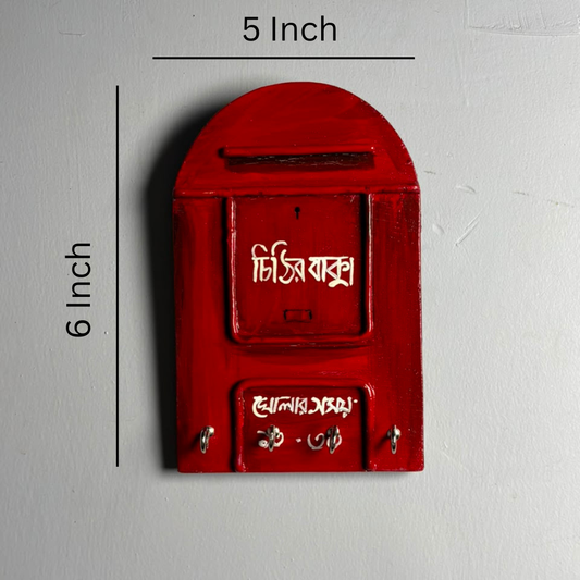 Handcrafted Wooden Key Holder - Vintage Letter Box