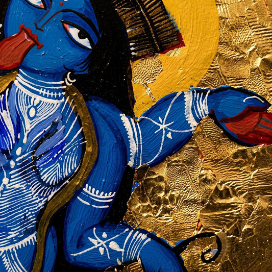Kalighat Style Painting Wall Frame – Handpainted Bengal Folk Art for Home Decor