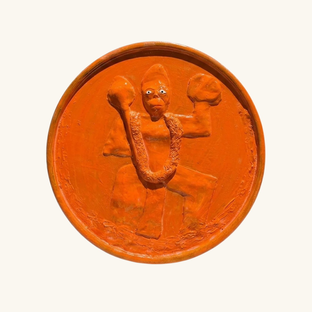 Veer Bajarang Handcrafted Hanumanji Wall Plaque – Folk Art Wooden Devotional Decor