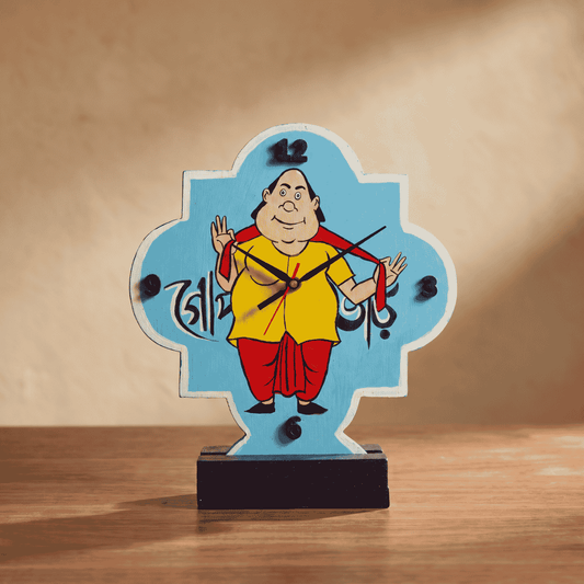 Handcrafted Wooden Table Clock Gopal Bhar