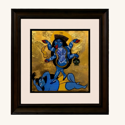 Kalighat Style Painting Wall Frame – Handpainted Bengal Folk Art for Home Decor