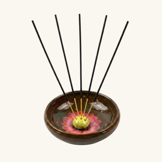 Sugandh Baithak Folk Art Incense Stick Holder – Handpainted Wooden Dhoop Stand for Home