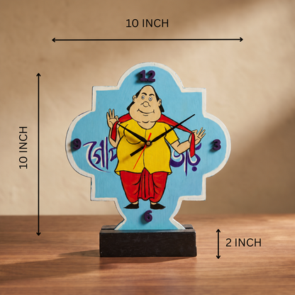 Handcrafted Wooden Table Clock Gopal Bhar
