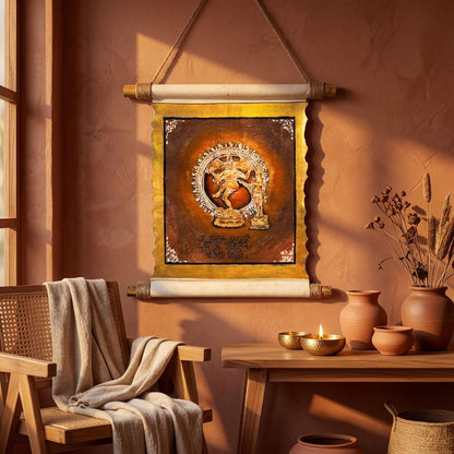 Handpainted Wall Hanging – Vintage Natraj Painting Scroll