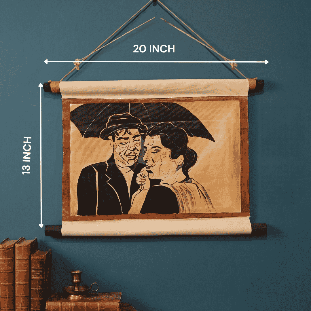 Hand Painted Wall Hanging Scroll Raj Kapoor Portrait