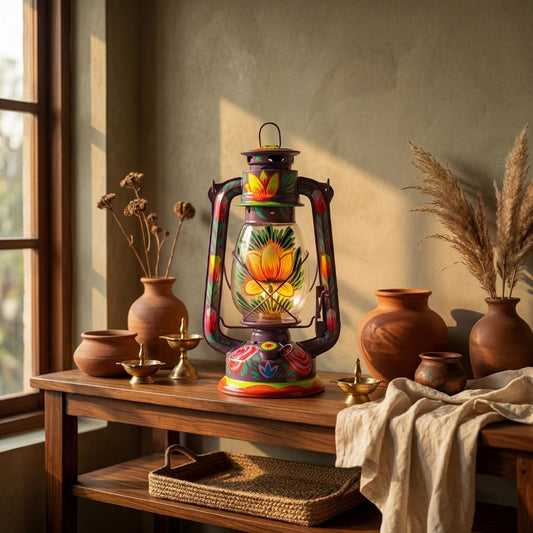 Bengal Folk Art Hand Painted Lamp