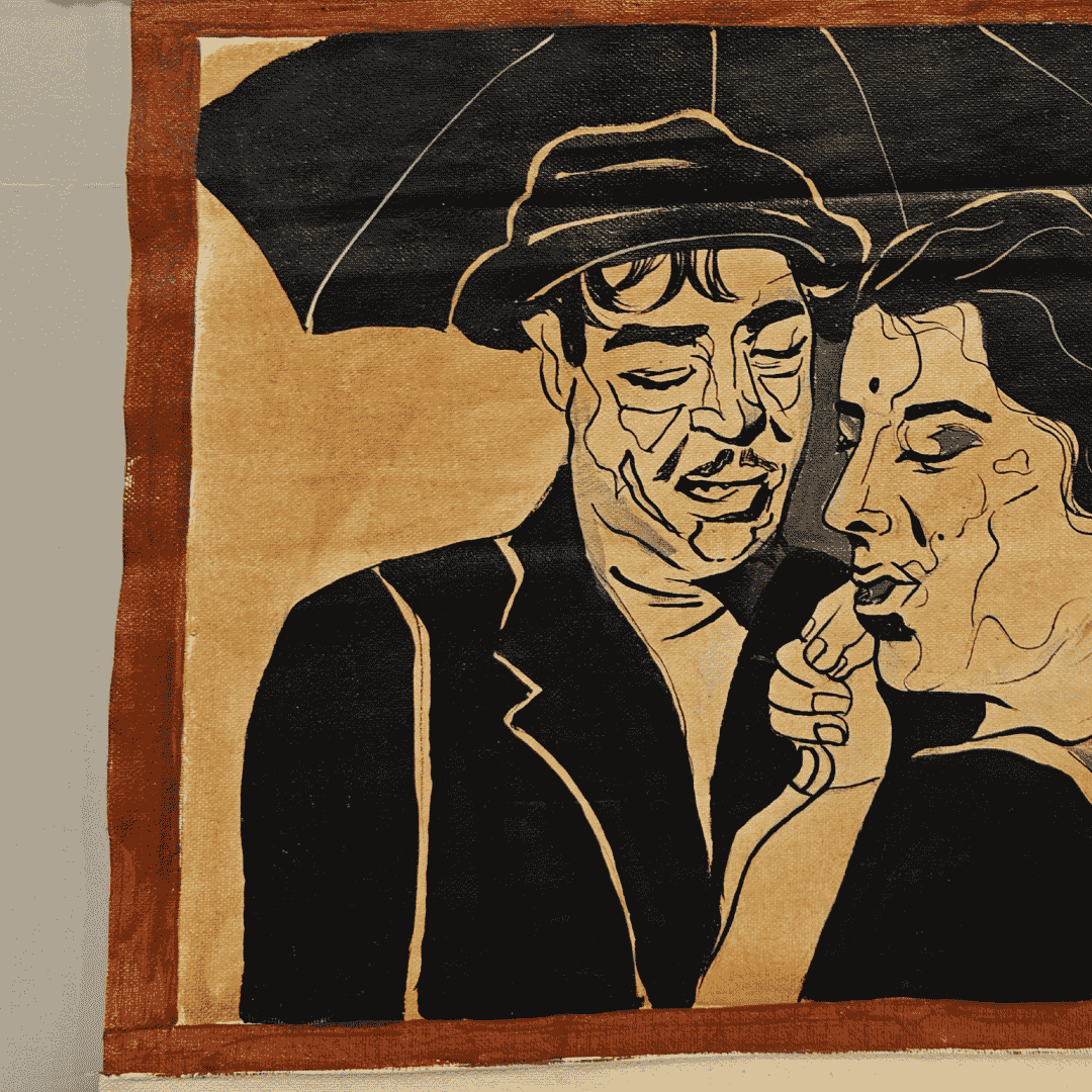 Hand Painted Wall Hanging Scroll Raj Kapoor Portrait