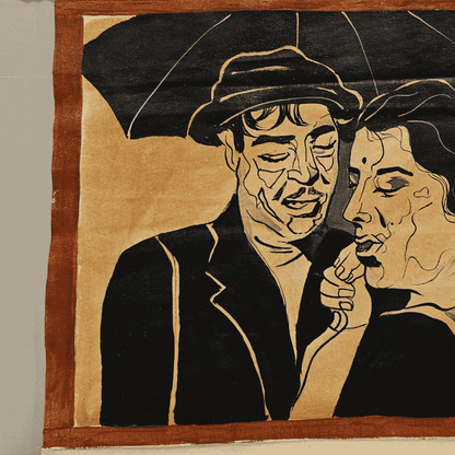 Hand Painted Wall Hanging Scroll Raj Kapoor Portrait
