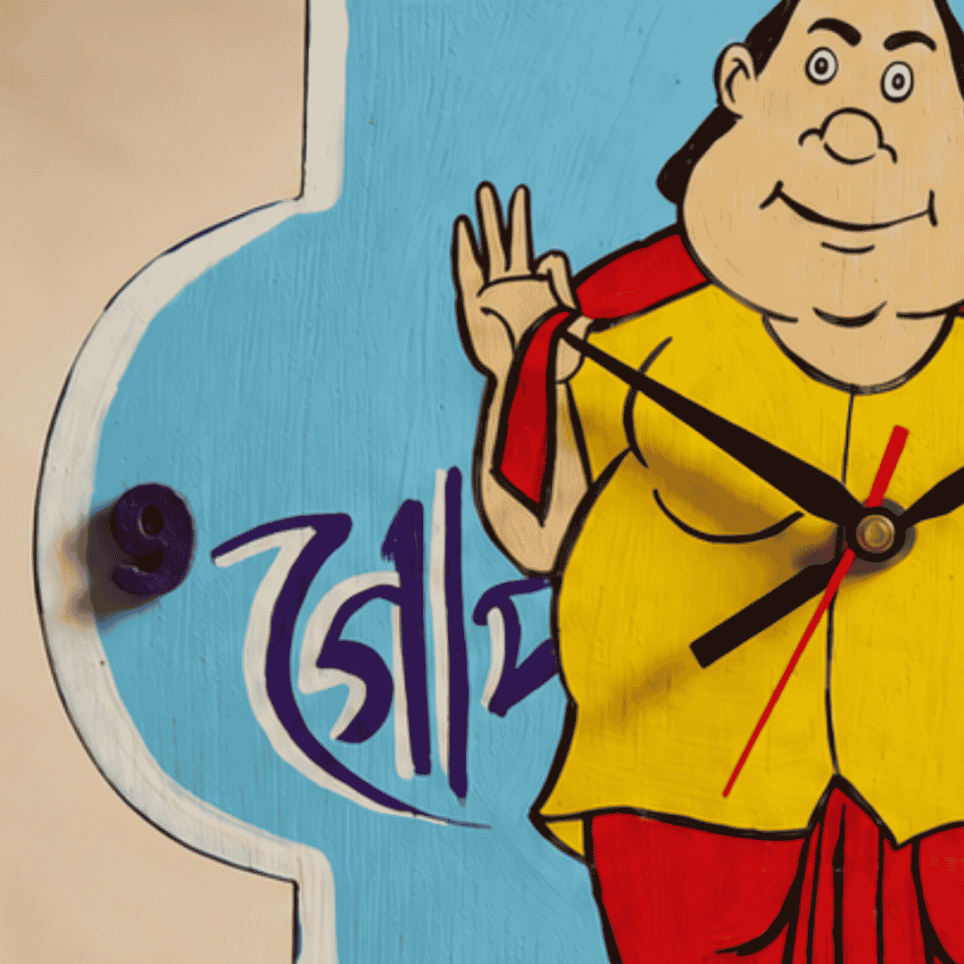 Handcrafted Wooden Table Clock Gopal Bhar