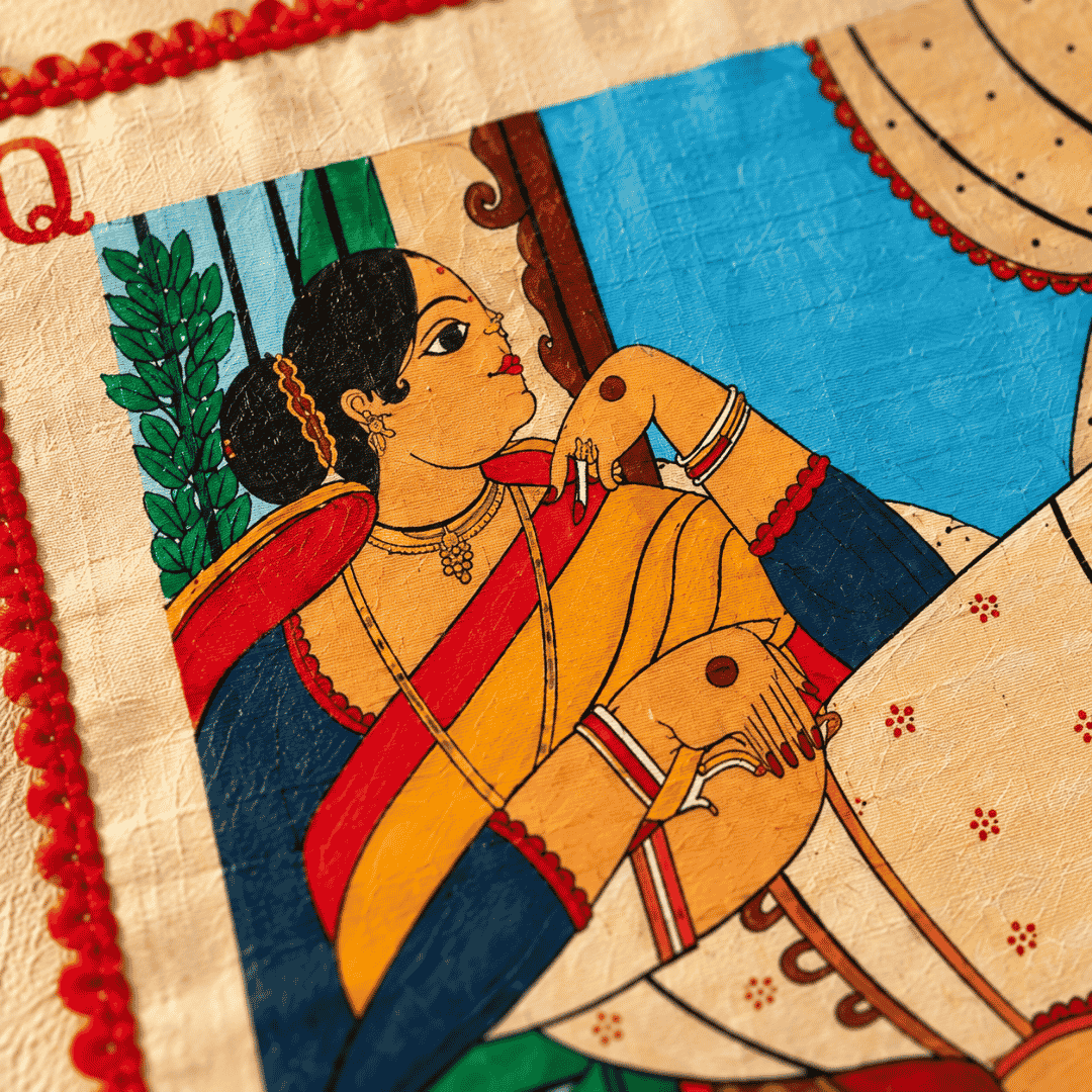 Handcrafted Wall Hanging Scroll Raja Rani