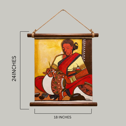 Karigar Katha Handcrafted Scroll – Indian Art Wall Decor for Home & Cultural Gifting