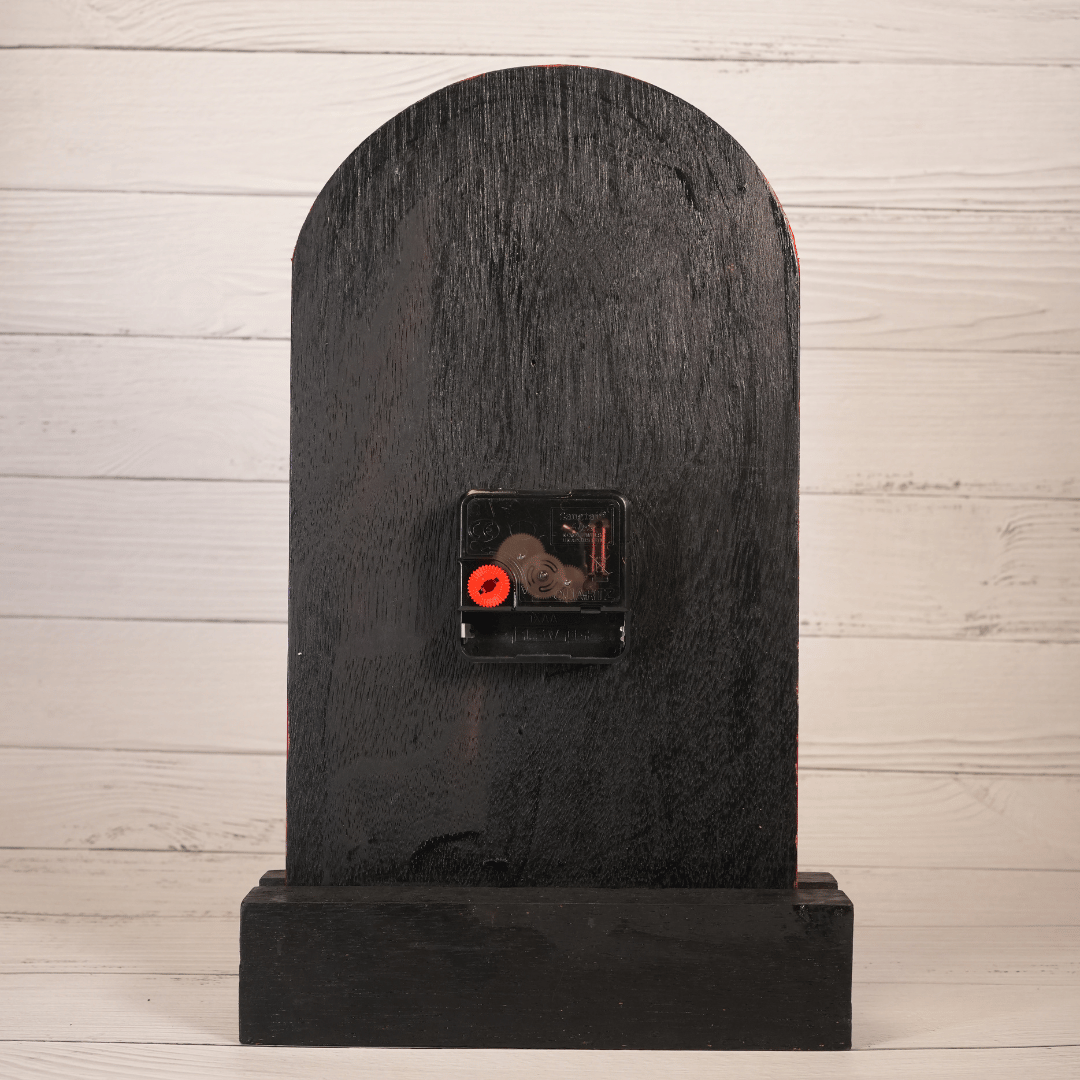 Wooden Table Clock Bonedi Barir Janla Green with Table Stand