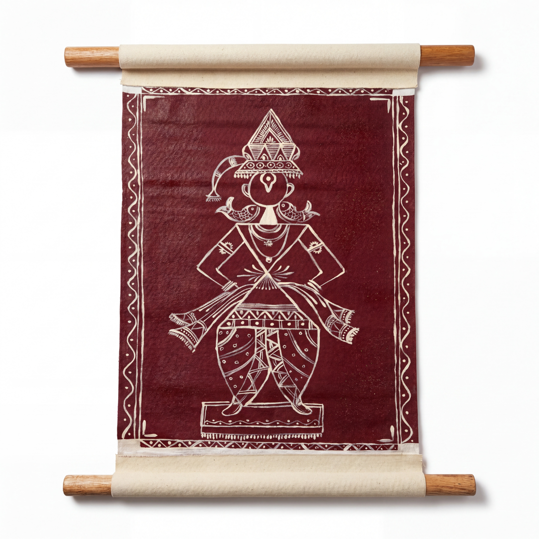Hand Painted Wall Hanging Scroll