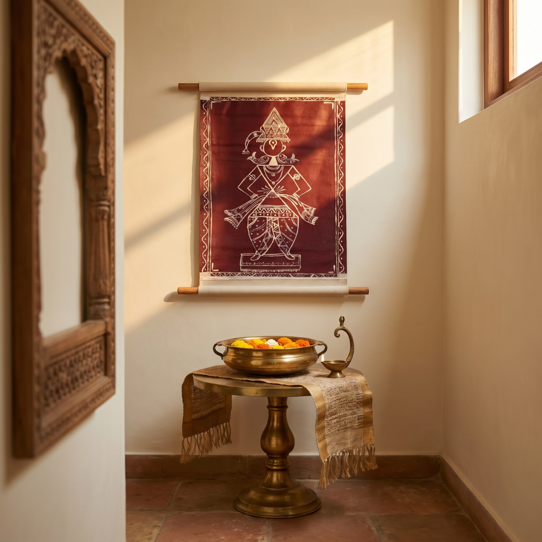 Hand Painted Wall Hanging Scroll