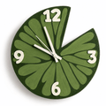 Wooden Lotus Leaf Clock Wall Decor