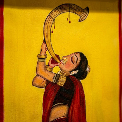 Shankhnaad Handcrafted Wall Scroll – Handpainted Art for Home Decor