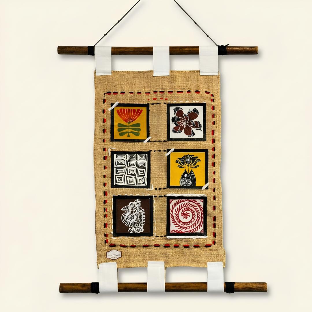 Panchatattva — Handcrafted Jute Scroll Wall Hanging