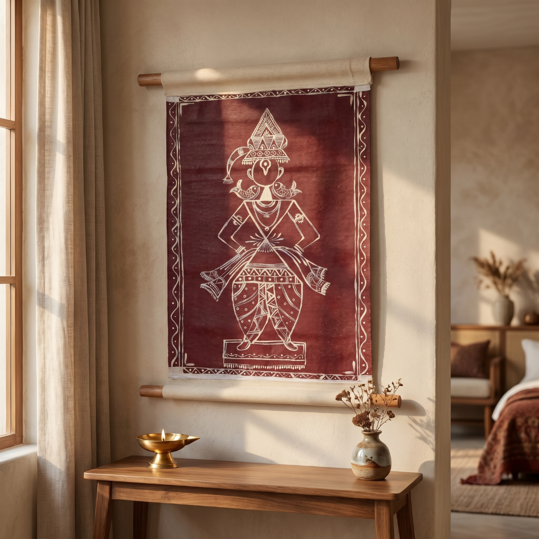 Hand Painted Wall Hanging Scroll