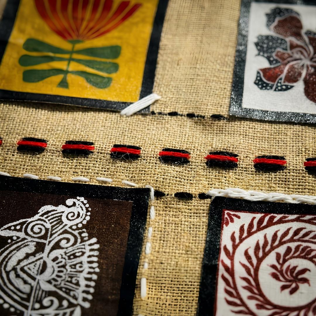 Panchatattva — Handcrafted Jute Scroll Wall Hanging