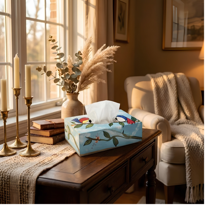 Handpainted Wooden Tissue Holder Box
