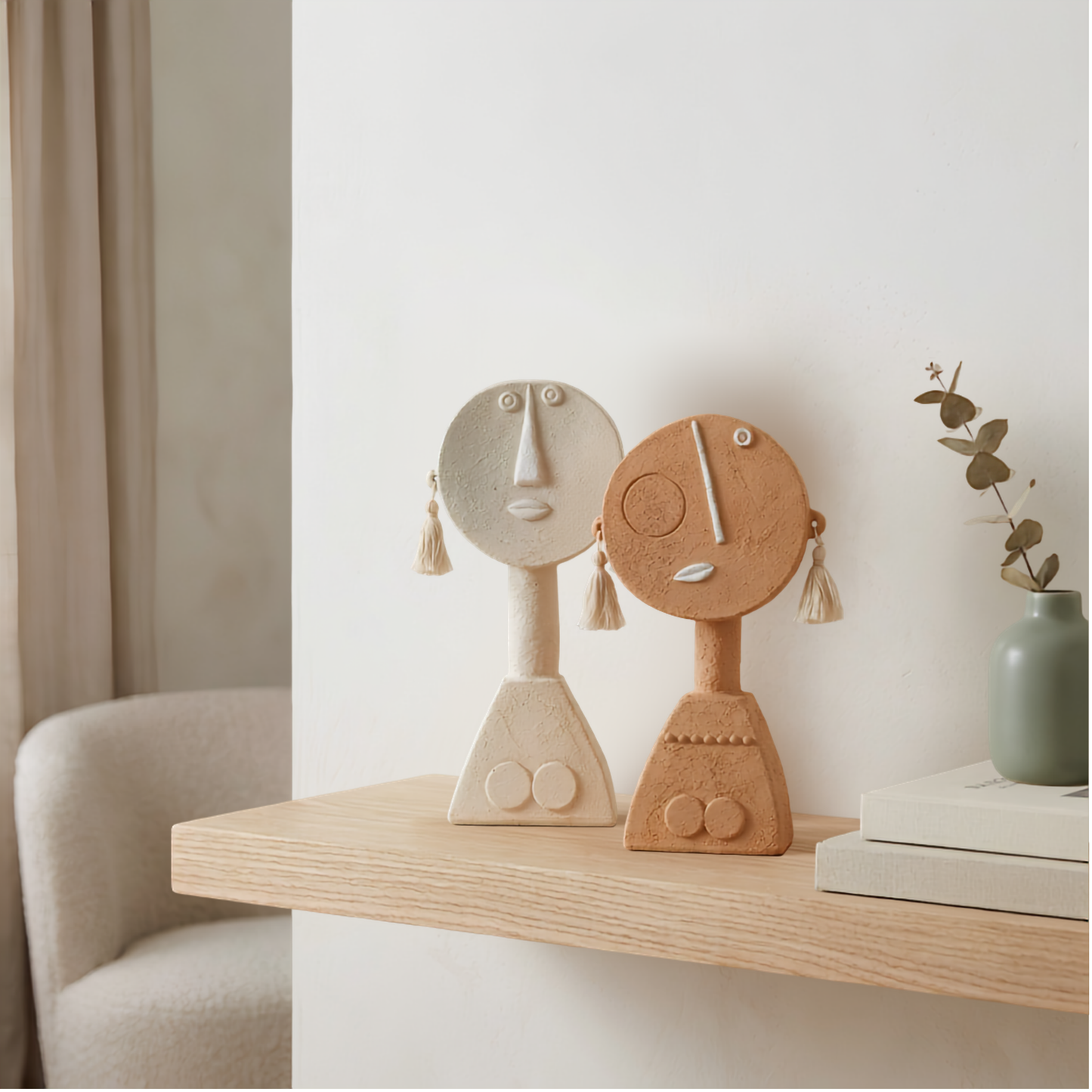 Handcrafted Clay Figurines for Home Decor