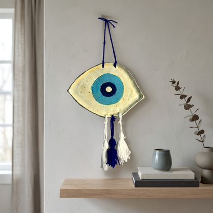 Handmade Evil Eye Clay Wall Hanging | Hand-Painted Wall Decor