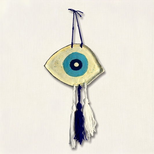 Handmade Evil Eye Clay Wall Hanging | Hand-Painted Wall Decor
