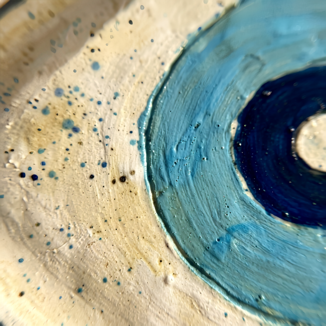 Handmade Evil Eye Clay Wall Hanging | Hand-Painted Wall Decor