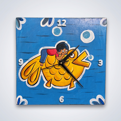 Wooden Wall & Table Clock Handcrafted with Wall Mount & Tablestand