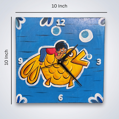 Wooden Wall & Table Clock Handcrafted with Wall Mount & Tablestand