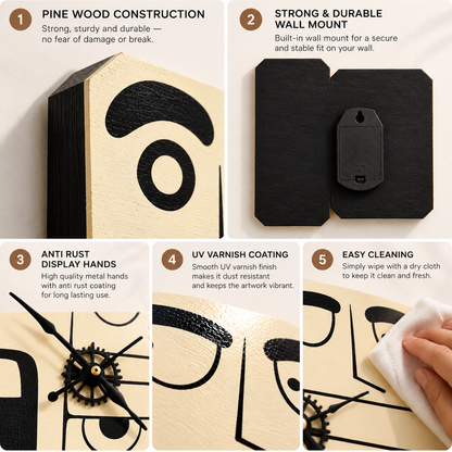 Wooden Handcrafted Wall Clock Analog