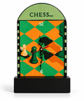 Wooden Table & Wall Clock Hand Crafted Chess Board