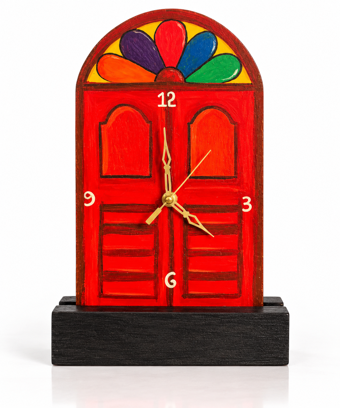 Wooden Table & Wall Clock Handcrafted