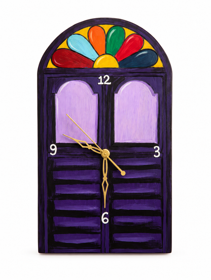 Wooden Table & Wall Clock Analog Handcrafted