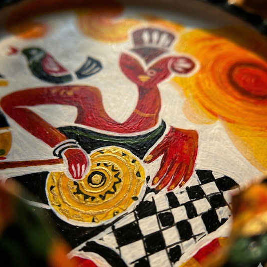 Warli Art Terracotta Wall Decor – Handpainted Tribal Clay Thali Art for Home & Cultural Gifting