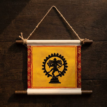 Tandav Shiva Handcrafted Wall Scroll – Handpainted Art for Home & Spiritual Gifting