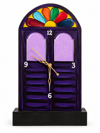 Wooden Table & Wall Clock Analog Handcrafted