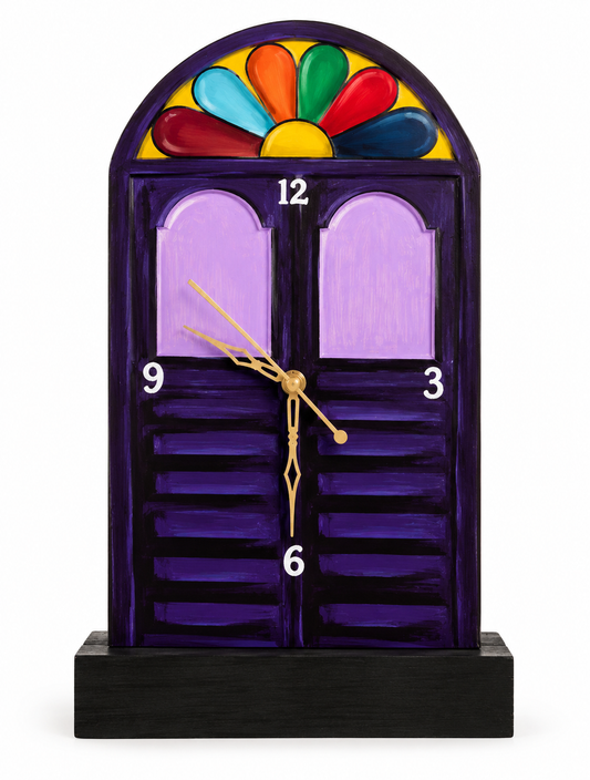 Wooden Table & Wall Clock Analog Handcrafted