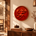 Wooden 3D Clay Art Wall Hanging Decor - Hanuman