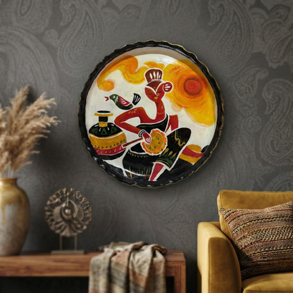 Warli Art Terracotta Wall Decor — Handcrafted by Paper Pencil