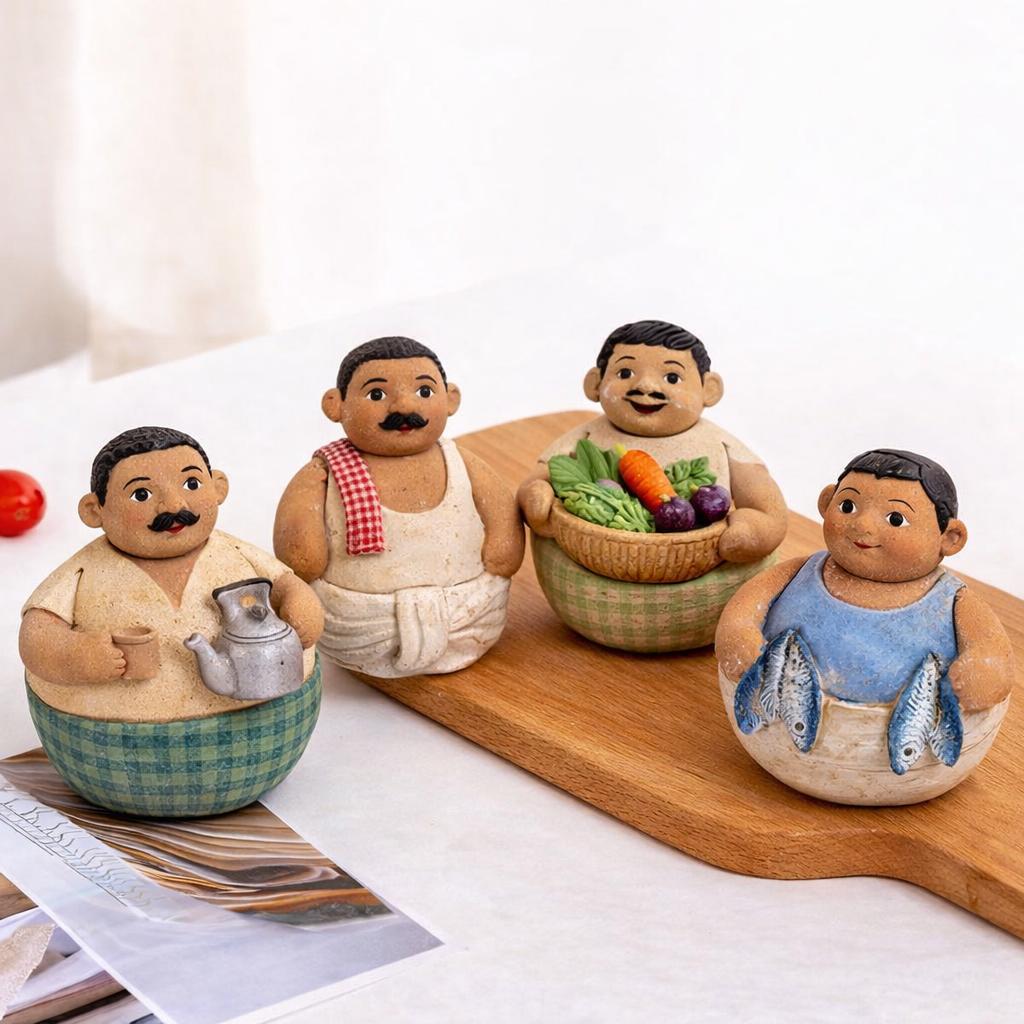 Kolkata Chronicles – Miniature Figurine Set — Handcrafted by Paper Pencil