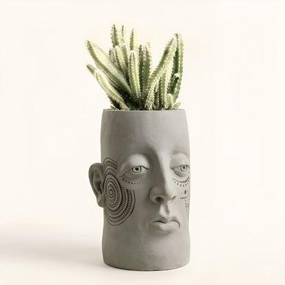 Ananta Handcrafted Sculptural Vase – Folk Art Clay Home Decor for Living Room