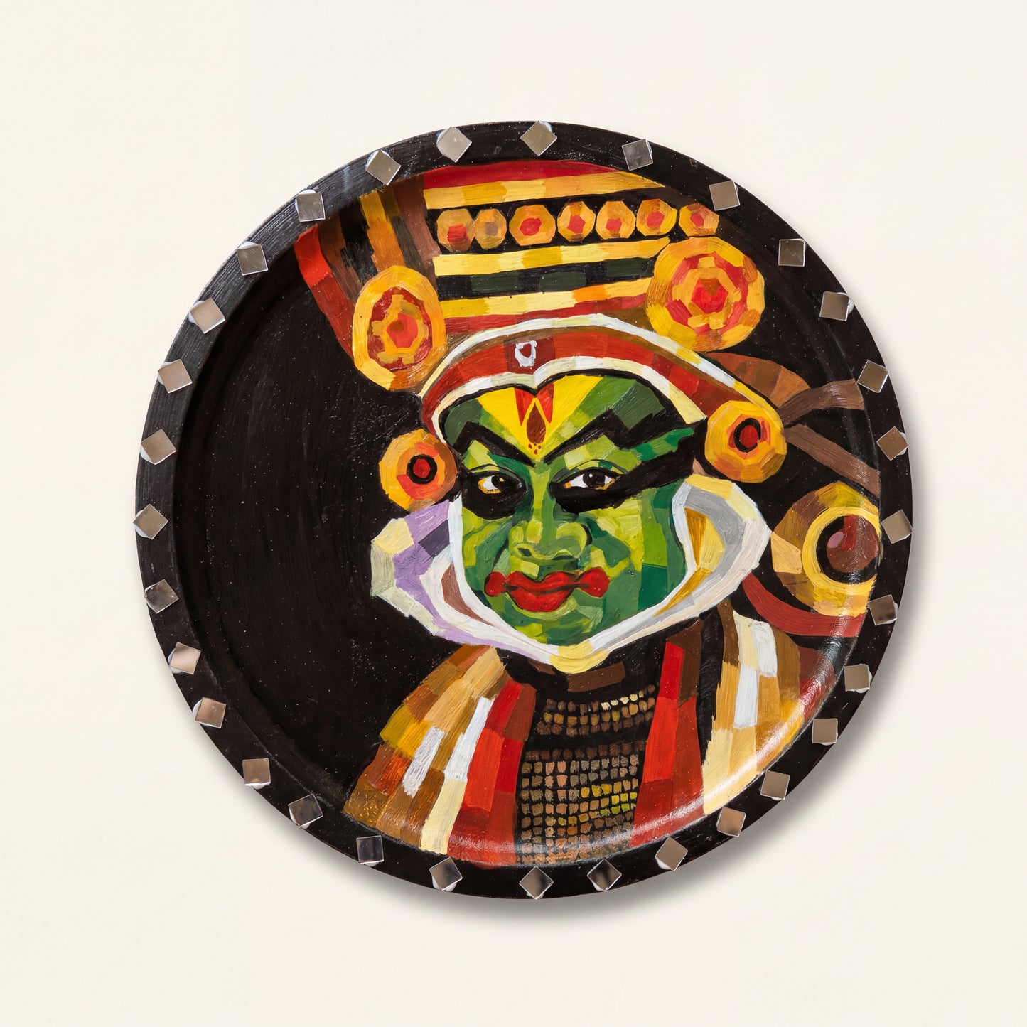 Handpainted Kathakali Wooden Wall Plaque