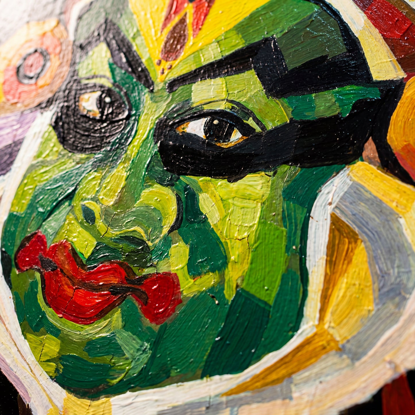 Handpainted Kathakali Wooden Wall Plaque