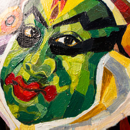 Handpainted Kathakali Wooden Wall Plaque
